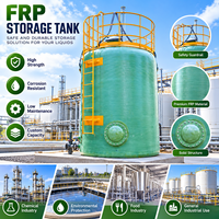 Réservoir de stockage en PRV résistant aux acides pour la collecte de liquides miniers avec coque à haute résistance et port de connexion optionnel