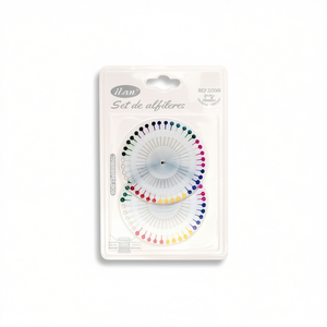 Set di spilli Ilan con teste a forma di ruota perlata, 80 pezzi, per cucito - Product Image 2