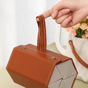 Wholesale Portable Folding Leather <b>Glasses</b> Organizer 2/3/4/5/6 Multi-slot Travel Eyeglasses Sunglasses <b>Case</b> Storage Display - Product Image 4