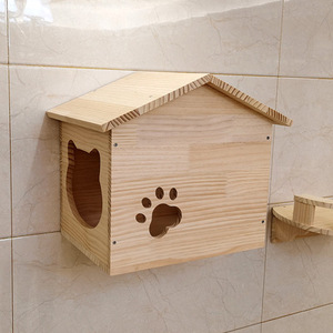 Cat Climbing Wall Cat Wholesale Manufacture Fashion Cat Climbing Scratching Tree Wall Mounted Condo Mount Cat Box