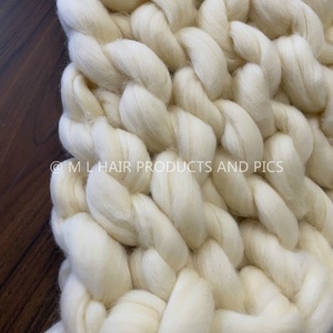 2025- 100% Merino <strong>Wool</strong> Chunky Soft Roving Yarn <strong>Blanket</strong> Hand Knitting Giant <strong>Blanket</strong> - Product Image 6