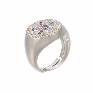 RM1097 — bague Chic en <span class=keywords><strong>diamant</strong></span> arc-en-ciel, nouvelle collection, bijou avec étoile à pavé, bijou plat, 2020 - Product Image 2
