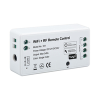 Tuya setrip LED DC12V 24V, RGBCCT rumah pintar WIFI Driver LED Alexa/Google Assistant integrasi Remote Control Manual