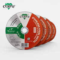 Disque de coupe T41 de 7 pouces (180 mm x 1,6 mm) pour acier inoxydable et métal, disque de coupe ultra fin pour meuleuse d'angle 80 m/s