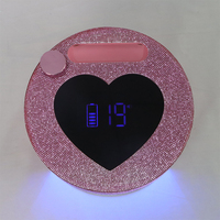 Forme de coeur LED écran uv lampe à ongles électrique ongles diamant uv lampe à ongles pour manucure rechargeable