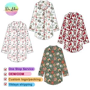 Fabricants Pyjamas d'<span class=keywords><strong>Halloween</strong></span> pour femmes Chemise de nuit Robe de nuit Chemises boutonnées Vêtements de nuit en bambou pour femmes - Product Image 4