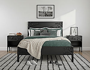 Marco de <span class=keywords><strong>Cama</strong></span> con Árbol de la Vida Tallado a Mano, Madera Maciza, Cabecera con Relieve Profundo, Estilo Antiguo Vintage, <span class=keywords><strong>Cama</strong></span> de Hotel, Juego de Base de <span class=keywords><strong>Cama</strong></span> King/Queen - Product Image 3