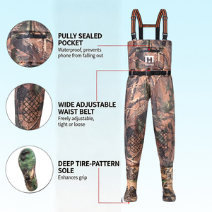 Celana Wader PVC Profesional Anti Air untuk Memancing, Pakaian Kerja untuk Pria dengan Sepatu, Celana Wader Tugas Berat untuk Berburu dan Pekerjaan Industri - Product Image 3