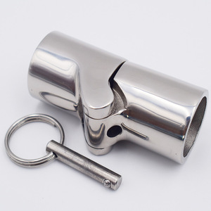 Stainless Steel Marine Connector Pipe 22MM 25MM 32MM For Sunshade Fixed <b>Yacht</b> Hardware - Product Image 3