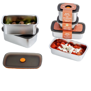 304 thép không gỉ Hộp Ăn Trưa hiện đại thép không gỉ tươi-giữ hộp bộ đồ ăn đặt cho đa mục đích lưu trữ cho bữa ăn trưa - Product Image 4