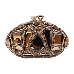 Bolso de Noche para Mujer con Cristales Brillantes, Cartera de Mano de Lujo con Gemas, Correa de Cadena Desmontable para Eventos Formales - Product Image 4