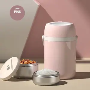 Boîte à déjeuner japonaise en acier inoxydable, ml, de haute qualité, isolé à 3 niveaux, contenant isolé pour aliments, pot de stockage des aliments