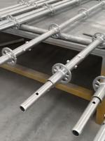 Échafaudage industriel Ringlock en acier, cadre modulaire, plateforme de travail, passerelle, garde-corps, échelle, réglable, robuste