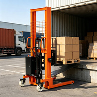 Gerbeur électrique 1500 kg, hauteur de levage 3 m, gerbeur de palettes d'entrepôt, moteur AC, fourches réglables