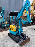 Excavadora Mini Crawler U17 de Segunda Mano con Motor, Bomba y Martillo Rompedor, 1 Año de Garantía, Certificación EMC, Original de Japón