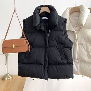 2025 nouveau automne hiver femmes surdimensionné en peluche chaud manteau doux pour la peau solide veste avec poche Zip sans manches gilet - Product Image 2