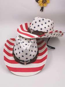 Sombreros de Vaquero Unisex con Bandera Americana al por Mayor, Personalizables, Transpirables, Cómodos, para Viajes, Pesca, Uso en las Cuatro Estaciones - Product Image 3