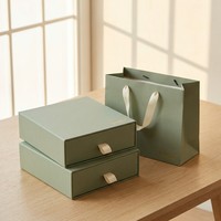 Boîte à bijoux coulissante en carton recyclable sur mesure pour boucles d'oreilles et colliers, emballage en gros pour petits bijoux