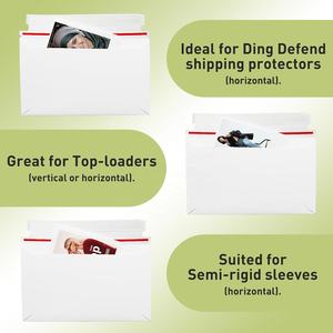 Enveloppes d'expédition pour cartes à collectionner personnalisées de 7 x 4,35 pouces, enveloppes d'expédition autocollantes, adaptées aux protège-cartes rigides pour cartes sportives - Product Image 2