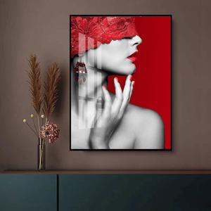 لوحة جمالية جميلة مخصصة على الطراز الأوروبي من الزجاج الجداري لوحة فنية جدارية لديكور المنزل وغرفة المعيشة - Product Image 3