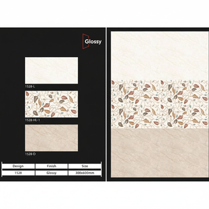 Carreaux muraux en céramique 300x600mm pour salle de bain et cuisine, finition brillante, mate, effet sucre, design mural intérieur luxueux - Product Image 1