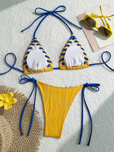 Women's Sexy Solid Micro Bikini Suspender Briefs Beach Wear Summer Vacation Outfits <strong>Mini</strong> Swimsuit for Women Swimwear Beachwear - Product Image 2