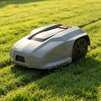 Tondeuse à gazon robotisée à batterie lithium 24V avec largeur de coupe de 340 mm, guidage par fil de délimitation et recharge automatique pour jardins privés
