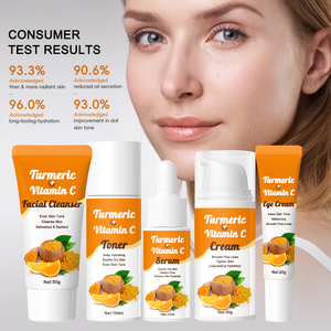 Nouveaux produits de beauté Ingrédient au curcuma Nettoyage en profondeur Rajeunissant Éclaircissant Visage Ensemble de soins pour la peau grasse - Product Image 5