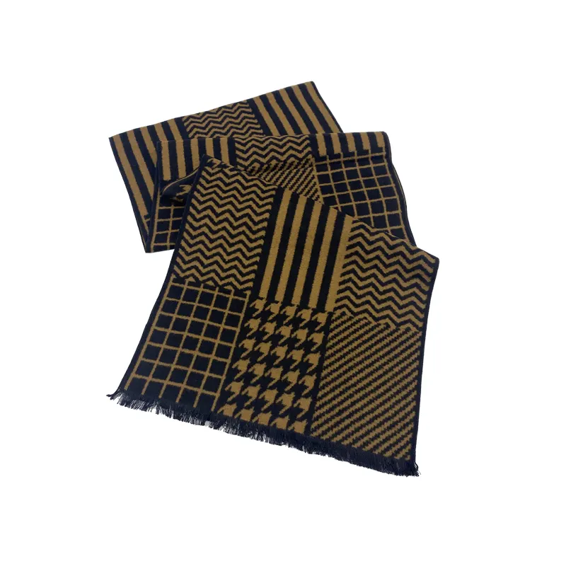 Scarf Scarf Scarf Winter Scarf High Quality Long Section Warm Fashion Design Brushed Pure Silk Jacquard Men Scarf