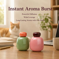 Diffuseur à bâtonnets en céramique 220 ml, bouteille vert sauge émaillée, col décoratif orange, bâtonnets verts, vente en gros sous marque privée