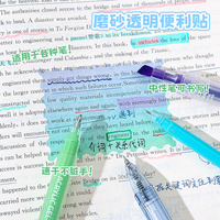 Languo Emballage avec logo personnalisé Carré créatif 70x50mm Notes autocollantes autocollantes transparentes CMJN Bloc-notes couleur pour