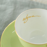 Tasse à café et soucoupes pour banquet, en céramique, en porcelaine, bon marché, artistique, vintage, à motif floral, vente en gros