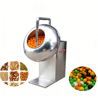Machine à enrober au chocolat, machine à enrober au sucre, machine à enrober aux cacahuètes au chocolat, machine à enrober aux bonbons gélifiés au sucre