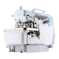 Nouvelle machine à coudre surjeteuse à lit plat haute vitesse à trois, quatre ou cinq fils Jack C3, fonctionnement informatisé, moteur intégré pour pulls