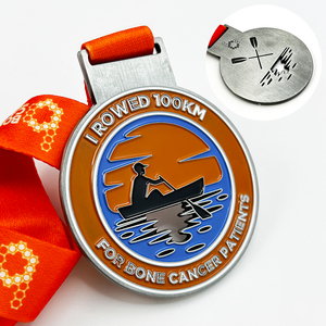 Médaille sportive en métal avec logo personnalisé, design unique, médaille de sport en métal émaillé 3D ajourée, souvenir de marathon - Product Image 4