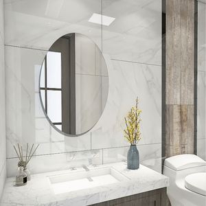 High Quality Acrylic Oval Customizable Fall Resistant Removable Bathroom Living Room Wardrobe Bedroom Acrylic <b>Mirror</b> Sticker - Product Image 3