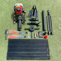 Foreuse à carottage diamanté portable de 15 mètres de profondeur à moteur essence avec diamètre de forage de 50 mm (équipée de composants d'engrenage)