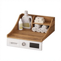 Meuble de rangement double pour lave-linge et sèche-linge sur pied en bois, durable, avec organisation optimisée (couleur personnalisable)