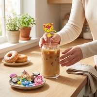 Bouchon de paille en silicone à motif illustré personnalisé