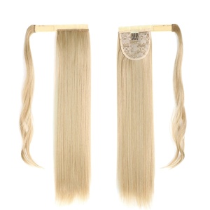FX-HA13 femmes 56cm <span class=keywords><strong>de</strong></span> Long droit naturel prêle perruque à la mode synthétique postiche multicolore sangle Style queues <span class=keywords><strong>de</strong></span> <span class=keywords><strong>cheval</strong></span> - Product Image 2