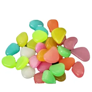 CRAFT Glow-in-the-Dark Stone 10/Bolsa Guijarro fluorescente jardín Acuario resina plástica de colores luminosos piedra que brilla en