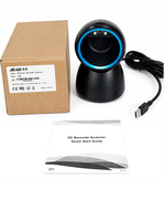 Lecteur de codes-barres omnidirectionnel de bureau EDOO D43 1D 2D QR, capteur automatique, scanner fixe, USB filaire pour supermarchés et commerces de détail