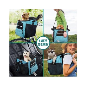 Mochila Transpirable de Malla de Poliéster para Mascotas, Diseño Personalizado, para Viajes en Bicicleta, para Perros, Gatos y Cachorros, para Uso Diario, <span class=keywords><strong>Cesta</strong></span> para Bicicleta - Product Image 3
