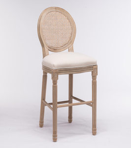 Chaise <span class=keywords><strong>de</strong></span> salle à manger moderne <span class=keywords><strong>style</strong></span> français <span class=keywords><strong>Louis</strong></span> <span class=keywords><strong>XV</strong></span> en bois massif chaise <span class=keywords><strong>de</strong></span> bar antique à dossier rond pour la maison, le <span class=keywords><strong>bureau</strong></span> et l'hôtel - Product Image 5