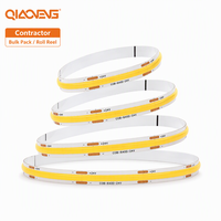 Lampu Strip LED COB DC 24V 8mm 640LED/m 6500K 1800lm 16W/m IP20 Fleksibel Linear Ribbon Light Gulungan 5m Ujung Ganda