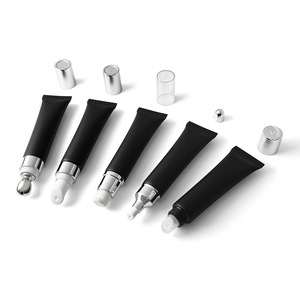Toptan 15g 20g mat siyah kozmetik plastik tüp boş sıkılabilir tüp özel göz kremi dudak parlatıcısı tüp - Product Image 1