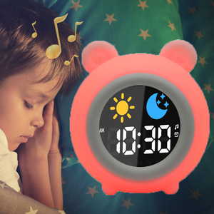 Gran oferta, reloj despertador Digital moderno inteligente para niños y bebés, despertador, <span class=keywords><strong>Tigre</strong></span>, búho, entrenador de sueño, reloj despertador, luz de noche de mesa para adultos - Product Image 4