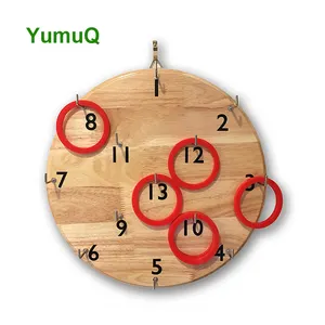 YumuQ Tabletop Throwing Party Interactive Hook Board Indoor Outdoor And Wood Shot Ring Toss Game Carnival Booth