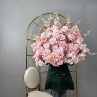SMOOTH 60cm Big Pink Flower Ball Boule de fleur d'hortensia Rose en soie artificielle