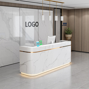 Banco <span class=keywords><strong>Reception</strong></span> Moderno e Personalizzato di Piccole Dimensioni <span class=keywords><strong>per</strong></span> <span class=keywords><strong>Ufficio</strong></span>, Ospedale e Salone di Bellezza, Mobile in Legno e MDF <span class=keywords><strong>per</strong></span> Hotel - Product Image 4